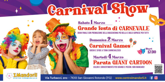 🎭🎉  Carnival Show al Centro Commerciale I Mandorli! 🎉🎭