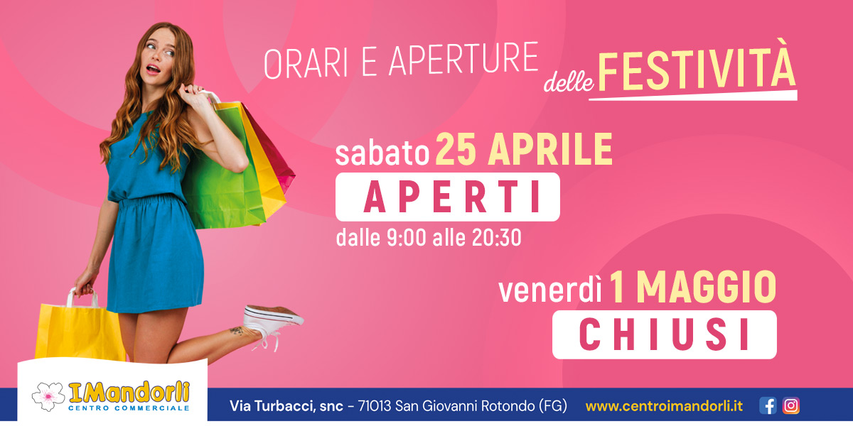 Orari & Aperture - Festività